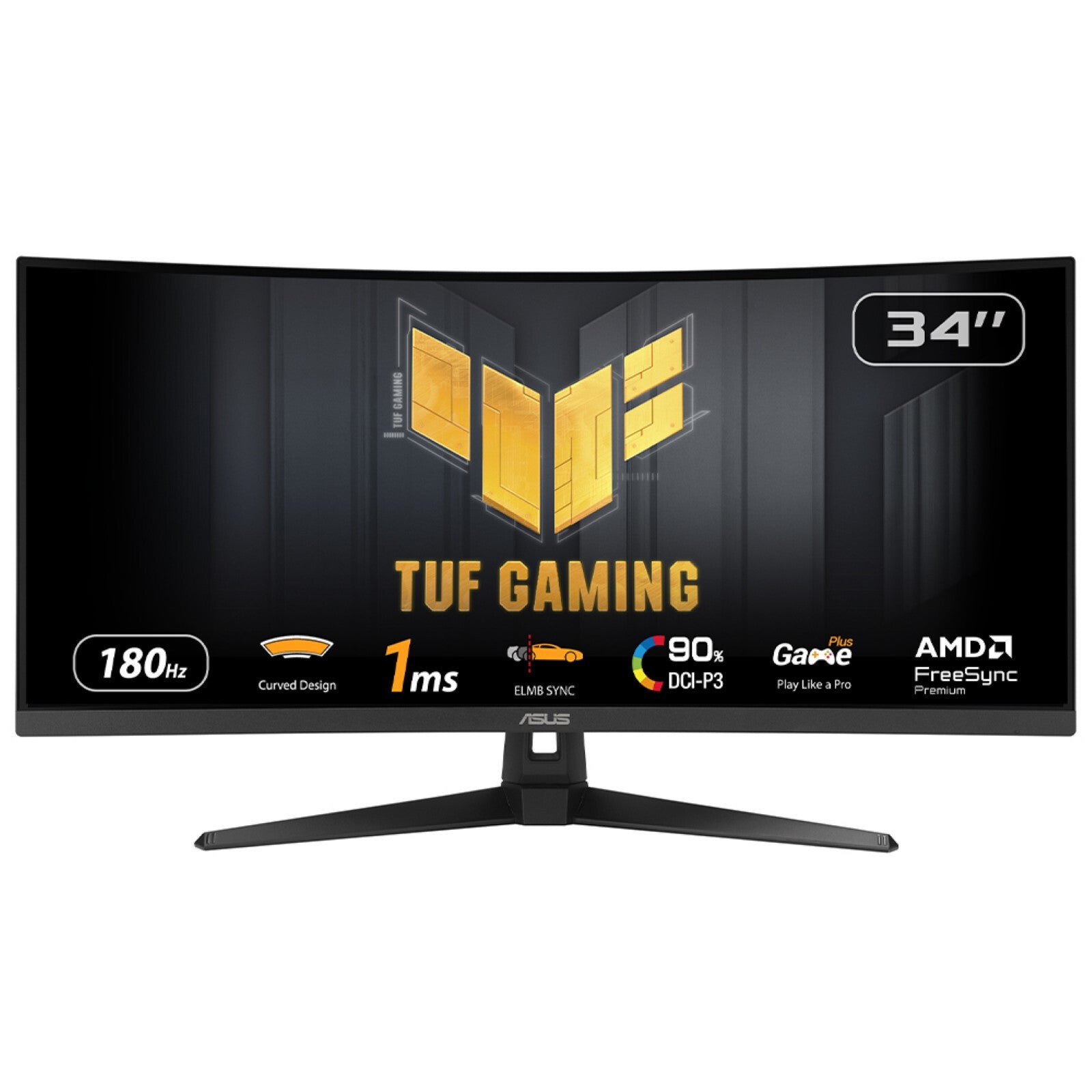 ASUS TUF Gaming VG34VQ3B computer monitor 86,4 cm (34") 3440 x 1440 Pixels UltraWide Quad HD LED Zwart