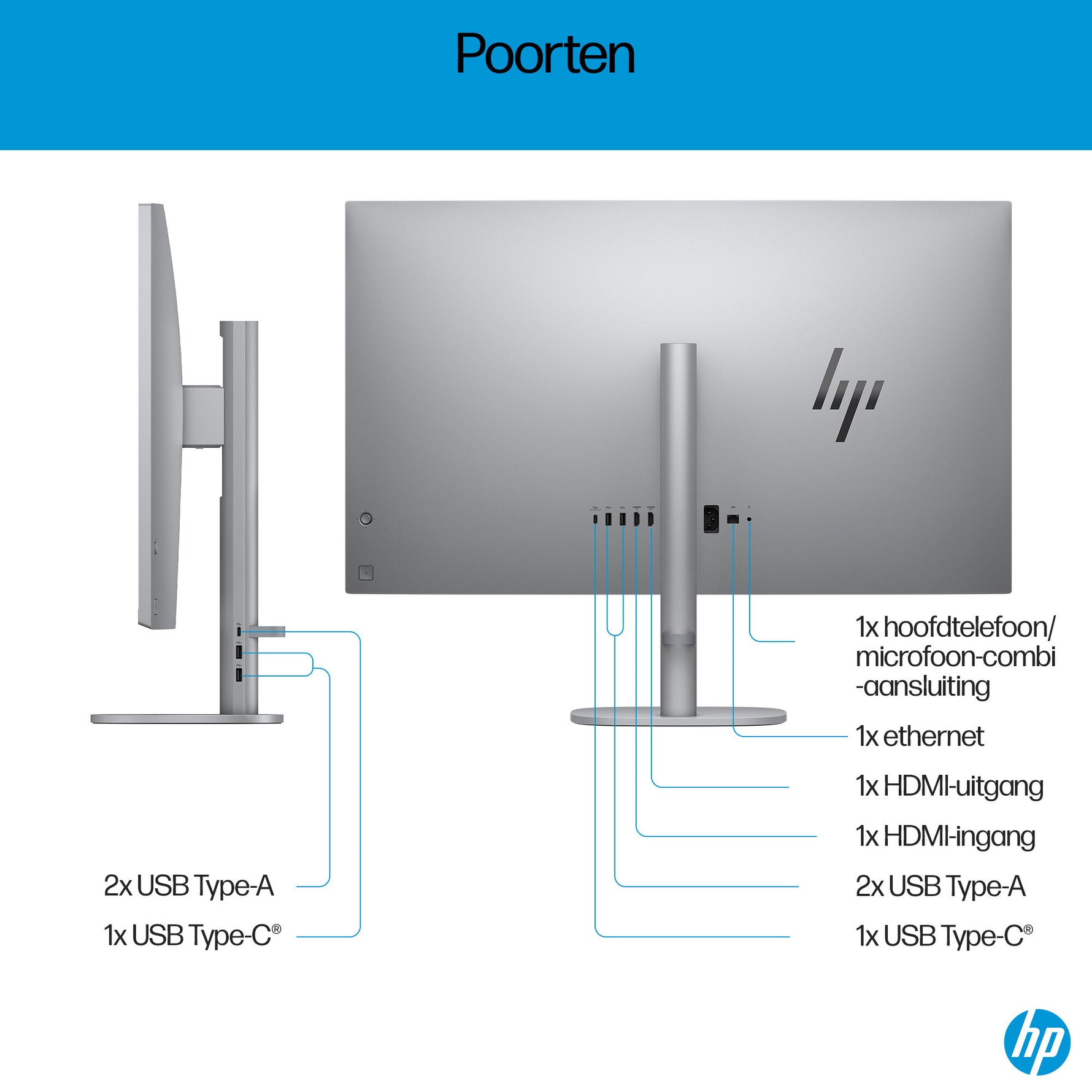 HP OmniStudio X 32-c0091nd Intel Core Ultra 7 155H 31.5inch UHD AG 32GB DDR5 2TB PCIe NVMe SSD RTX 4050 6GB W11H Meteor Silver 80 cm (31.5") 3840 x 2160 Pixels Alles-in-één-pc DDR5-SDRAM NVIDIA GeForce RTX 4050 Windows 11 Home Wi-Fi 7 (802.11be) AI PC Zil