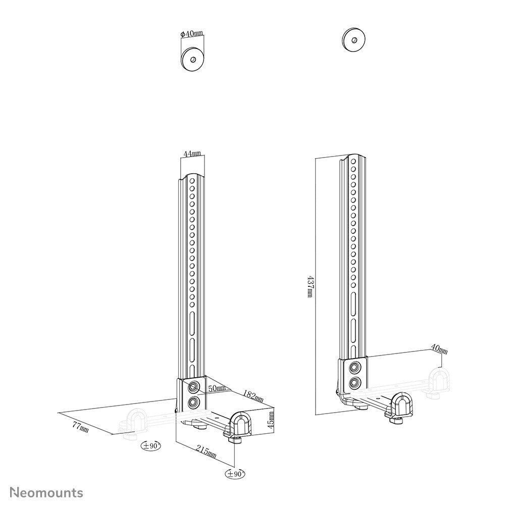 Neomounts AWL29-650BL1 Videobar/soundbar houder VESA - max 15 kg - universeel
