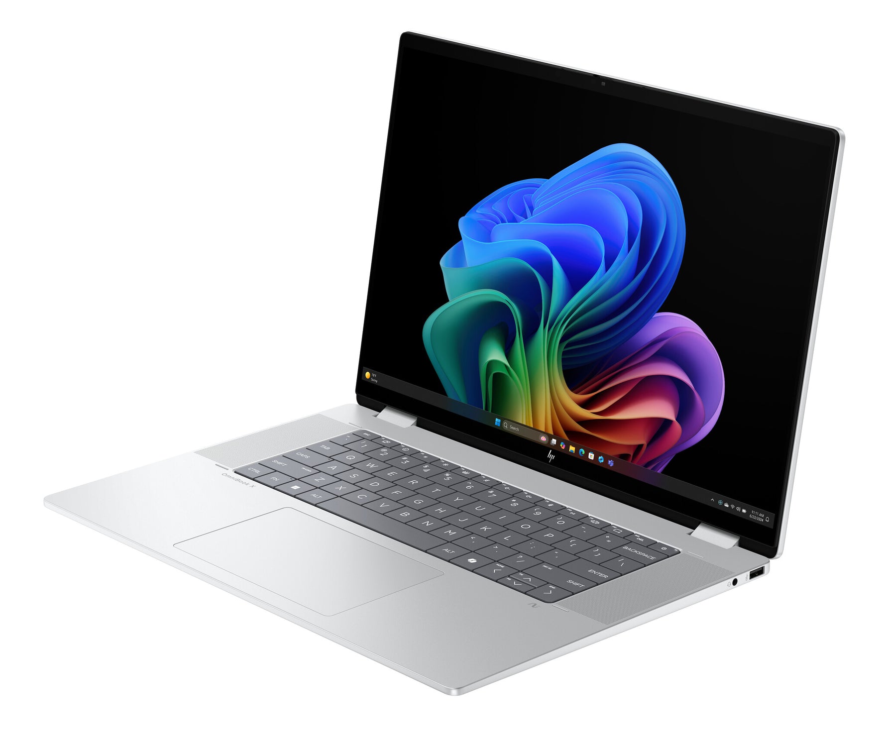 HP OmniBook X FlipNGAI 16-as0050nd NLSgl Copilot+ PC Intel Core Ultra 5 226V 40,6 cm (16") Touchscreen 2K 16 GB LPDDR5x-SDRAM 512 GB SSD Wi-Fi 6E (802.11ax) Windows 11 Home Zilver QWERTY