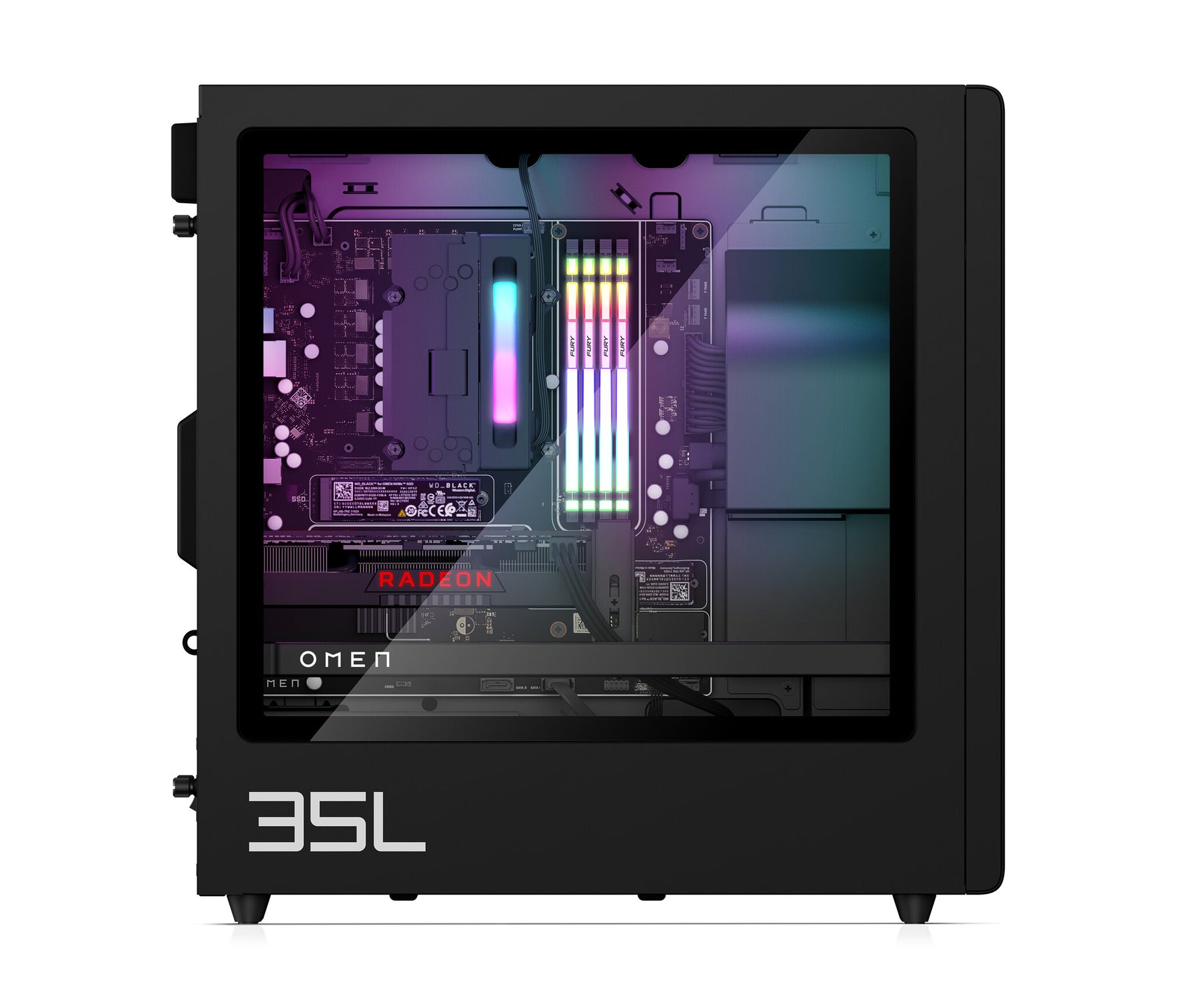 HP OMEN 35L GT16-0167nd Gaming Desktop Tower SnowballA 2C24 AMD RYZEN 78700F (PHOENIX) 5.00GHz 8 CORES ARGB 120mm 4 Heat BLK RAM KFURY16GB(2x8GB)DDR56000EXPORGBBL QWERTY AMD Ryzen™ 7 8700F 16 GB DDR5-SDRAM 1 TB SSD NVIDIA GeForce RTX 5060 Ti Windows 11 Ho