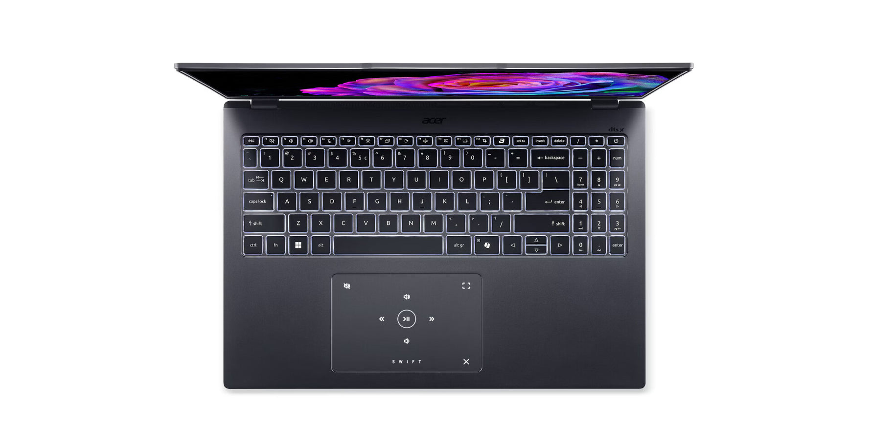 Acer Swift Go 16 SFG16-73-547V Intel Core Ultra 5 225H Laptop 40,6 cm (16") 2K 16 GB LPDDR5x-SDRAM 512 GB SSD Wi-Fi 7 (802.11be) Windows 11 Home Titanium