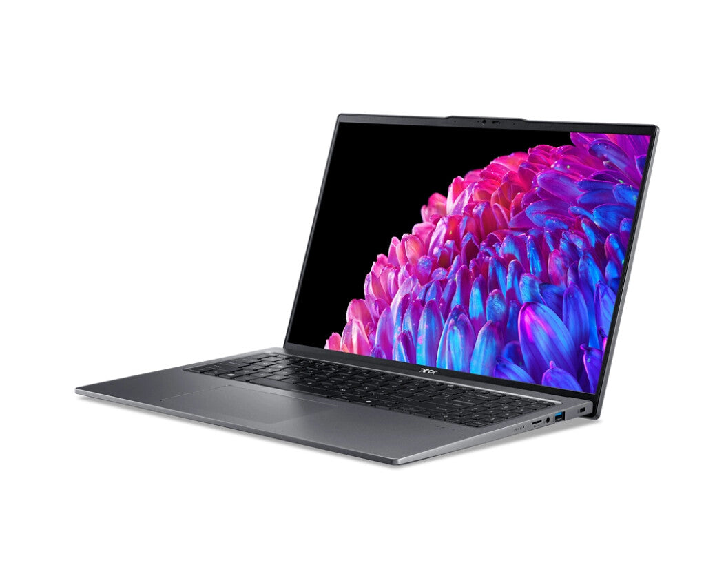 Acer Swift Go 16 SFG16-72-56FG Intel Core Ultra 5 125U Laptop 40,6 cm (16") WQXGA+ 16 GB LPDDR5x-SDRAM 512 GB SSD Wi-Fi 6E (802.11ax) Windows 11 Home Grijs