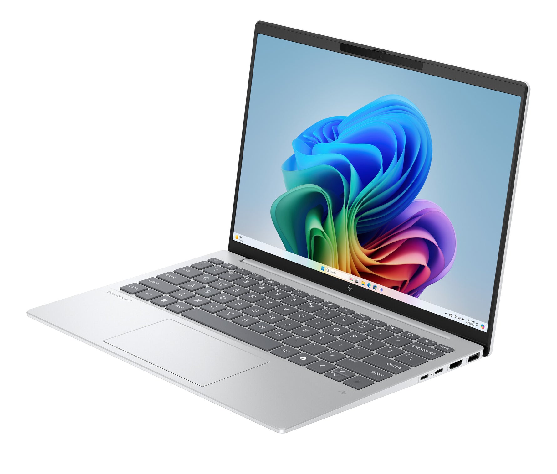HP OmniBook 7 Aero OmniBook 7 AeroNGAI 13-bg1051nd NL Copilot+ PC AMD Ryzen AI 5 340 Laptop 33,8 cm (13.3") 2K 16 GB LPDDR5x-SDRAM 512 GB SSD Wi-Fi 6 (802.11ax) Windows 11 Home Zilver