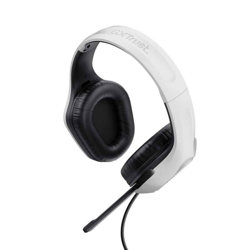 Trust GXT 415S Zirox Gaming Headset - Bedrade gamingheadset – Opklapbare microfoon – 50 mm drivers – Wit