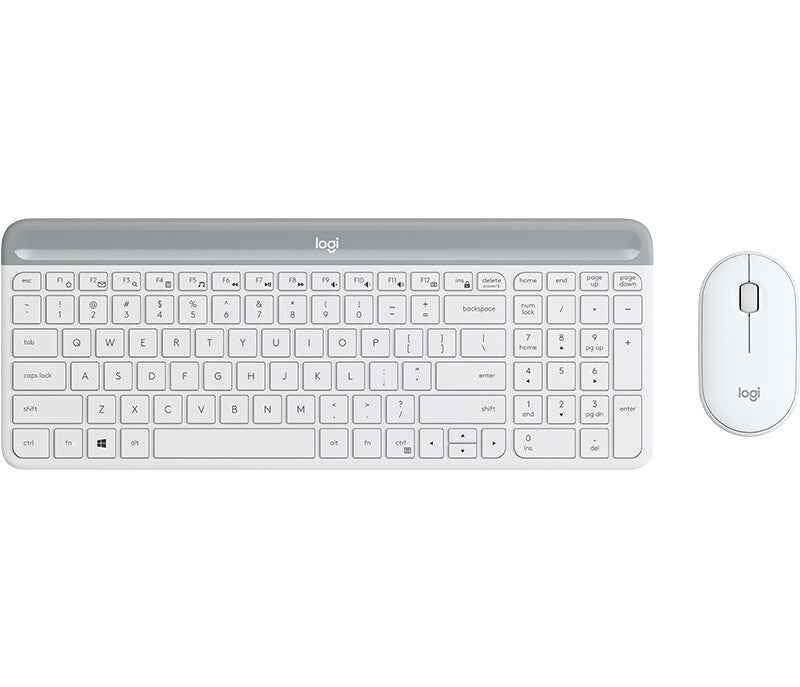 LOGITECH Slim Wireless Combo MK470 Keyboard and mouse set wireless 2.4 GHz Nordic off-white (PAN)