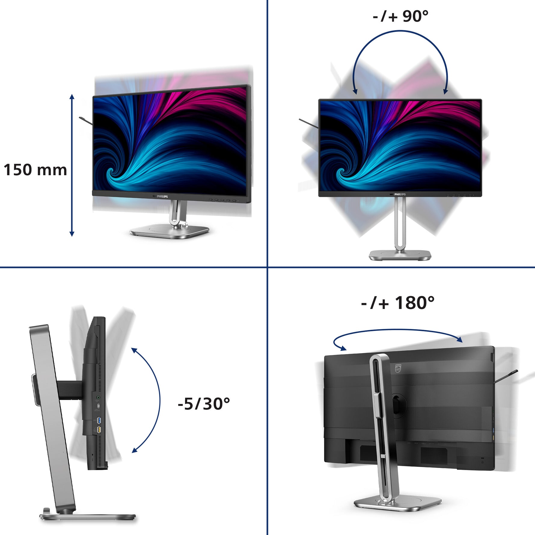 Philips 4000 series 24B2U4301/00 computer monitor 60,5 cm (23.8