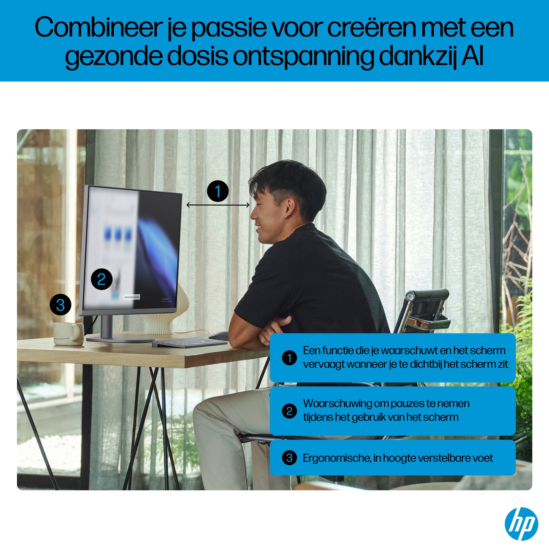 HP OmniStudio X 32-c0091nd Intel Core Ultra 7 155H 31.5inch UHD AG 32GB DDR5 2TB PCIe NVMe SSD RTX 4050 6GB W11H Meteor Silver 80 cm (31.5") 3840 x 2160 Pixels Alles-in-één-pc DDR5-SDRAM NVIDIA GeForce RTX 4050 Windows 11 Home Wi-Fi 7 (802.11be) AI PC Zil