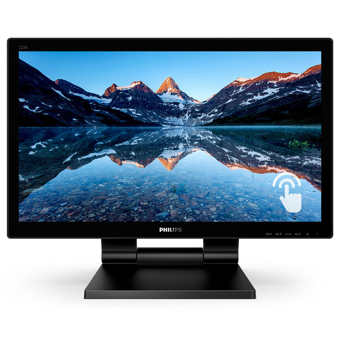 Philips B Line 222B9TA/00 computermonitor 54,6 cm (21.5") 1920 x 1080 Pixels Full HD LCD Touchscreen Tafelblad Zwart