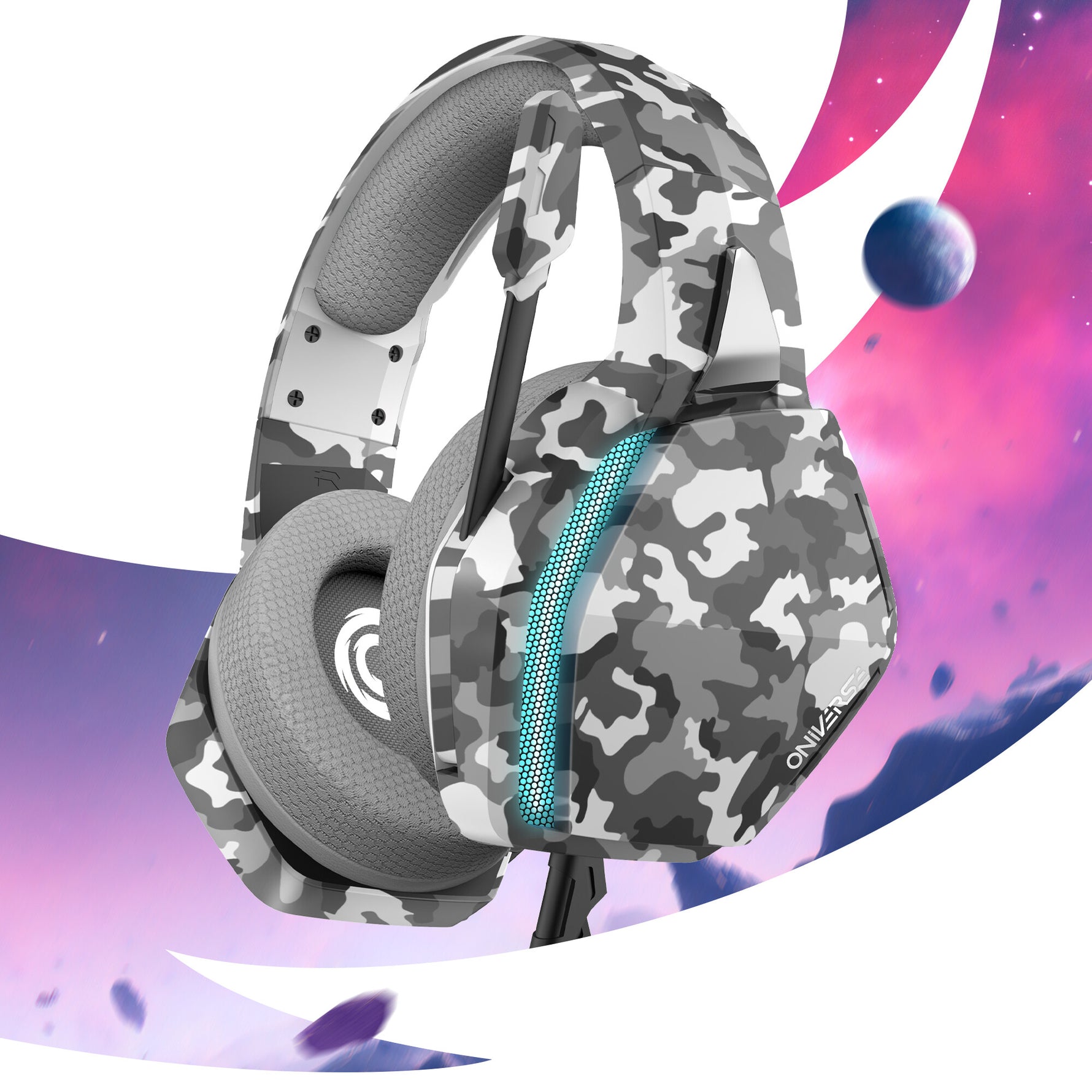 Oniverse Nebula Headset Bedraad Hoofdband Gamen USB Type-A Camouflage