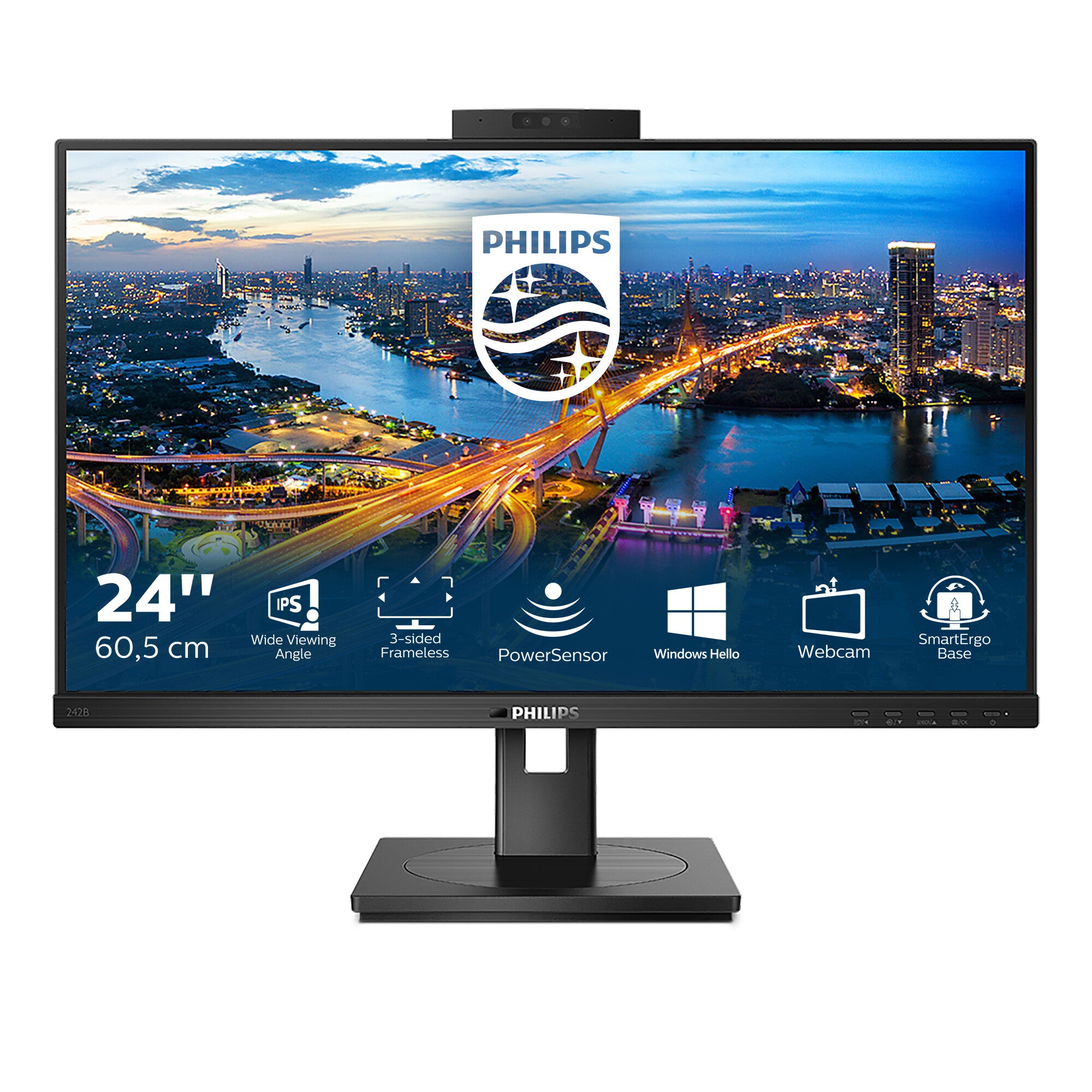 Philips B Line 242B1H/00 computermonitor 60,5 cm (23.8") 1920 x 1080 pixels Full HD LED Zwart