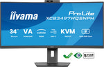 iiyama ProLite XCB3497WQSNPH-B1 computer monitor 86,4 cm (34") 3440 x 1440 Pixels UltraWide Quad HD LED Zwart
