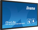 iiyama TF4339AS-B1AG computer monitor 108 cm (42.5") 3840 x 2160 Pixels 4K Ultra HD LED Touchscreen Zwart