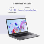 ASUS Chromebook Plus CX34 CB3402CVA-MW1326 Intel Core 3 100U 35,6 cm (14") Touchscreen Full HD 8 GB LPDDR5x-SDRAM 128 GB UFS Wi-Fi 6E (802.11ax) ChromeOS Grijs AZERTY Belgisch