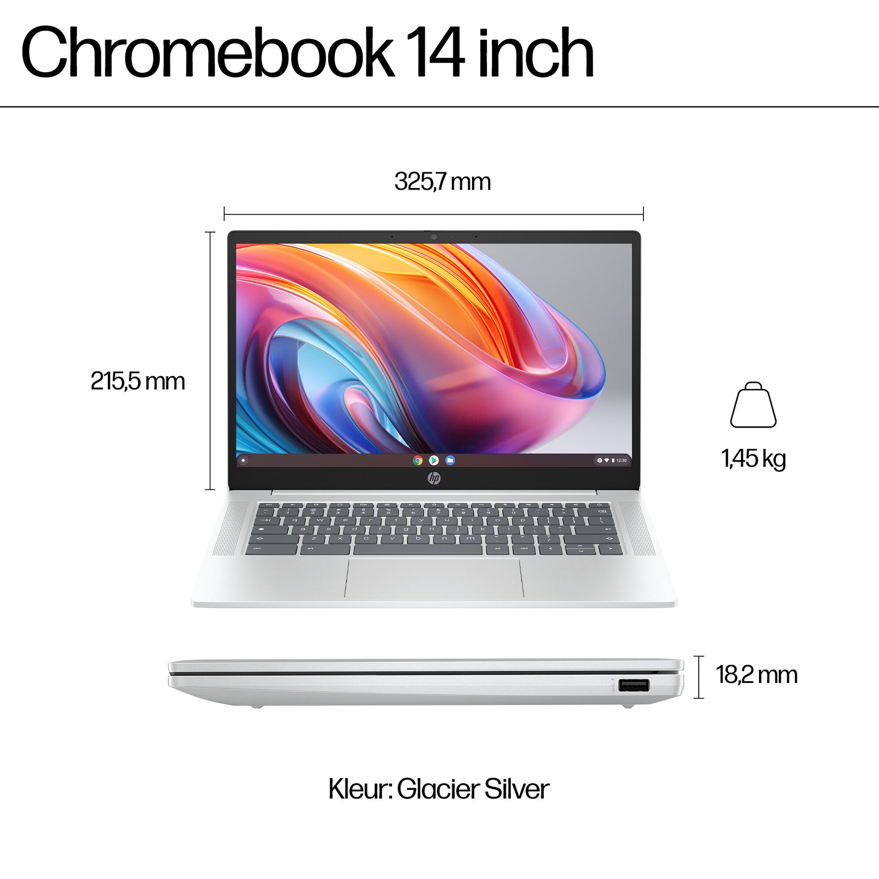 HP Chromebook 14a-nf0050nd Intel® N N100 35,6 cm (14