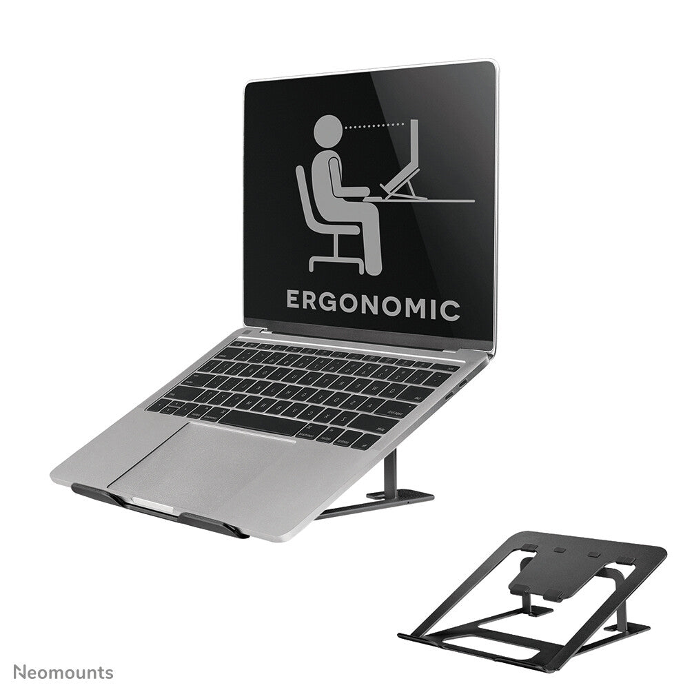Neomounts NSLS085BLACK Laptopstandaard 10-17" - opvouwbaar - compact - universeel