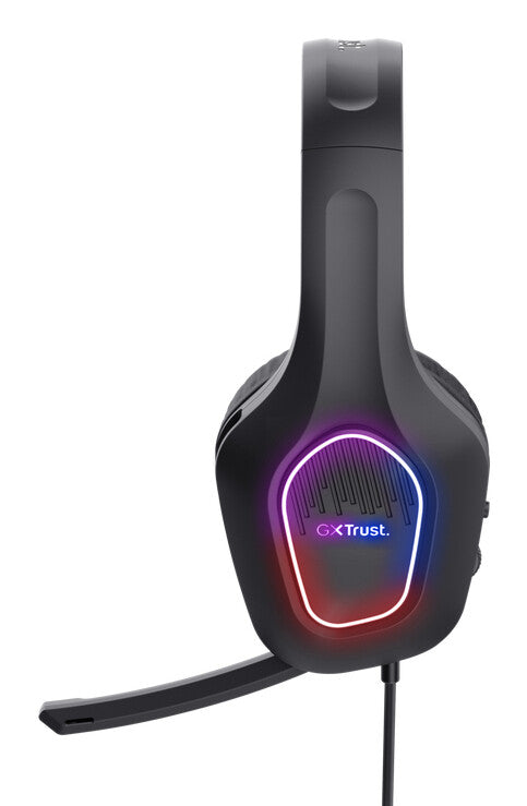 Trust GXT 416 Zirox Gaming Headset - USB gamingheadset – RGB-verlichting – Opklapbare microfoon – Zwart