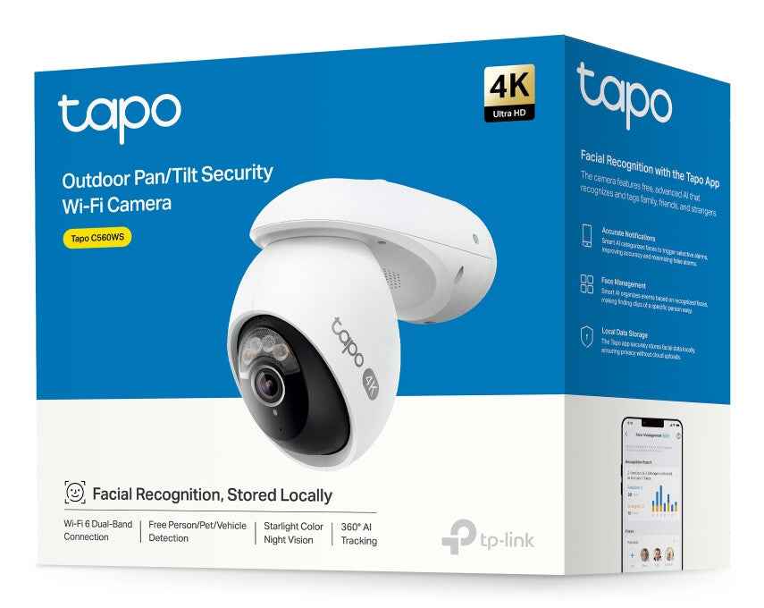 TP-Link Tapo TC46 bewakingscamera Bolvormig IP-beveiligingscamera Binnen & buiten 3840 x 2160 Pixels Plafond/muur/paal