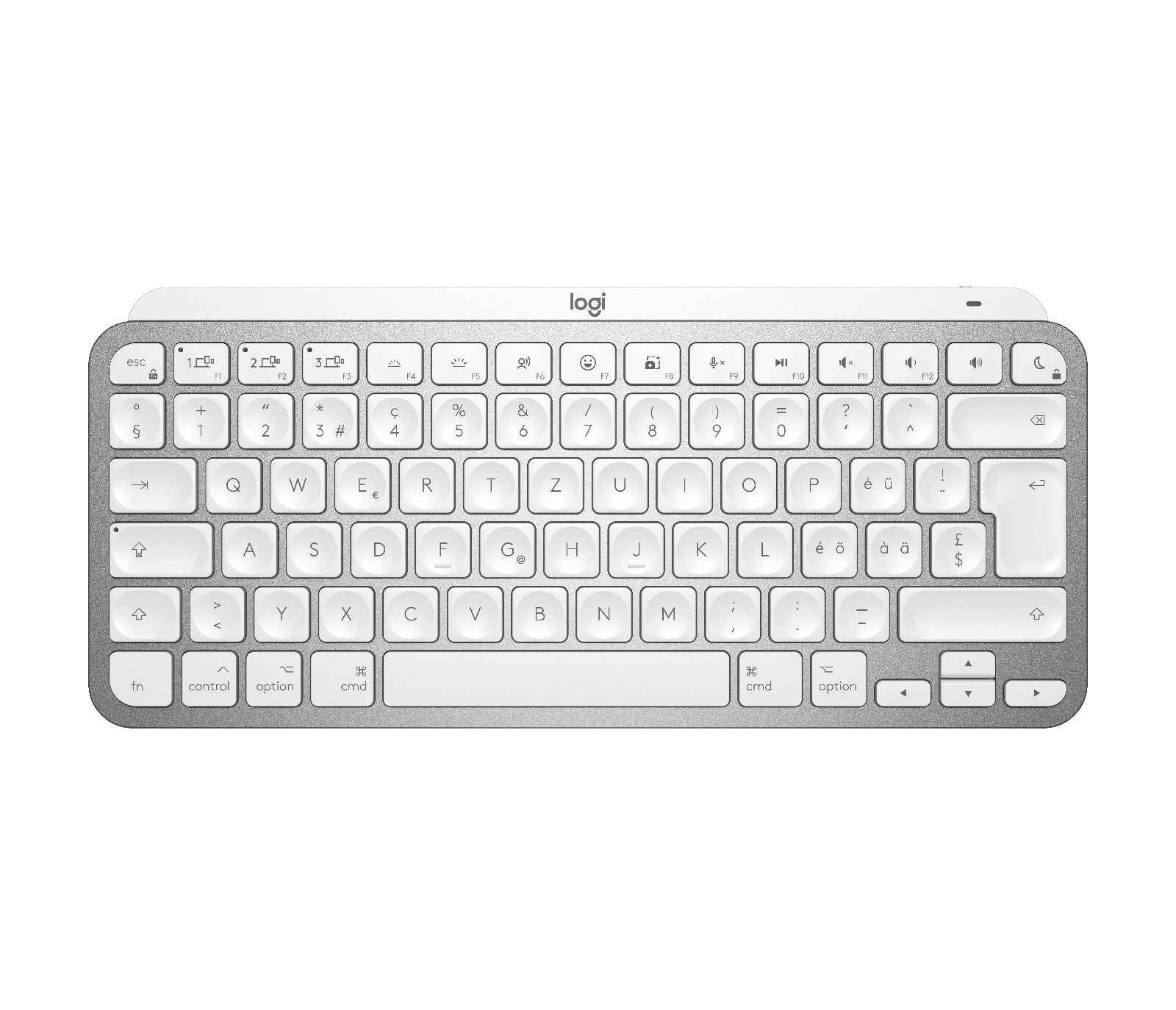 LOGITECH MX Keys Mini For Mac Minimalist Wireless Illuminated Keyboard - PALE GREY - CENTRAL (CH)