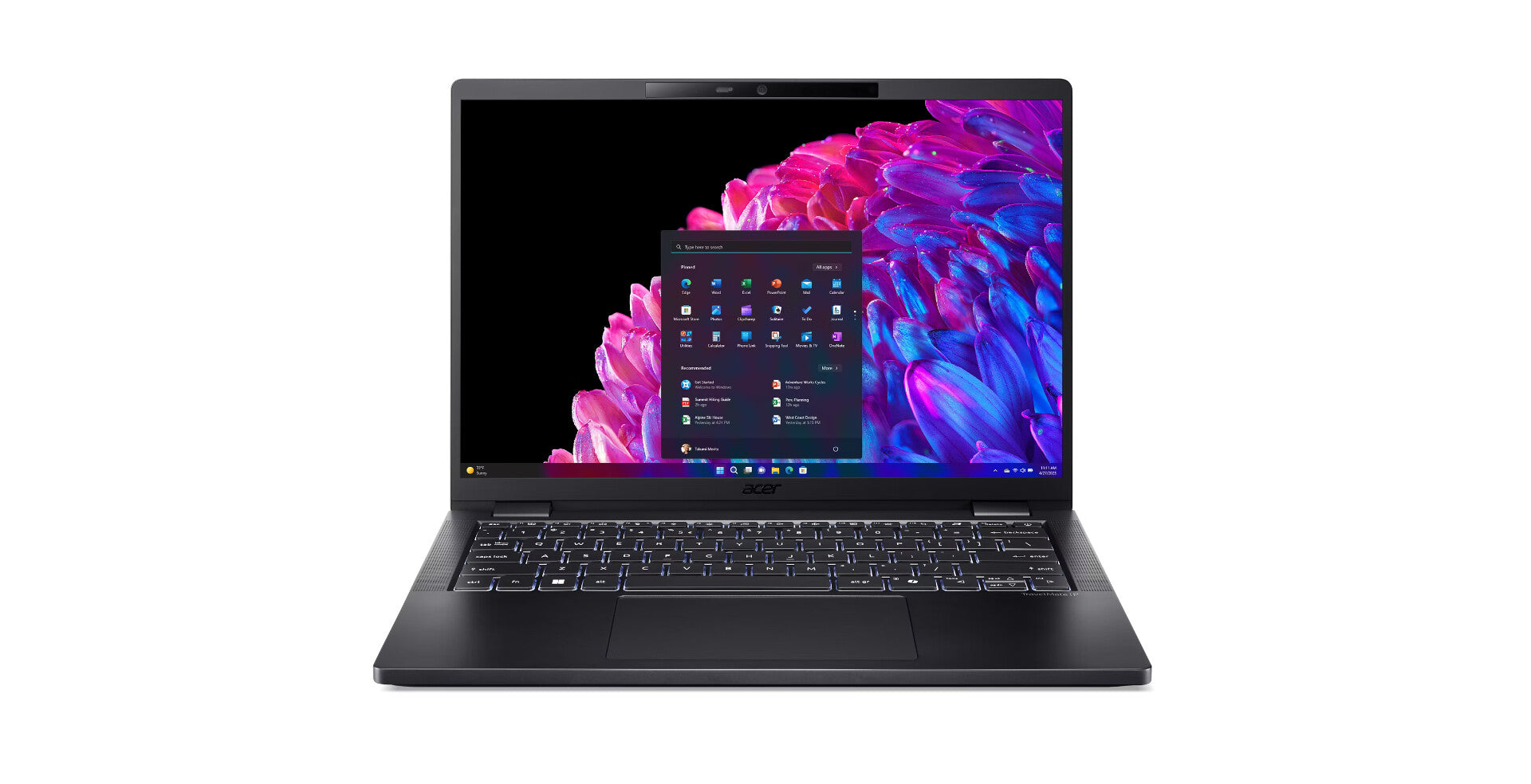 Acer TravelMate P6 14 TMP614-73-TCO-72YL Intel Core Ultra 7 155H Laptop 35,6 cm (14") WQXGA 32 GB LPDDR5x-SDRAM 1 TB SSD Wi-Fi 7 (802.11be) Windows 11 Pro Nederlands Zwart