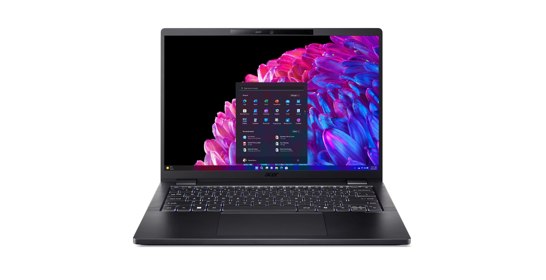 Acer TravelMate P6 14 TMP614-73-TCO-72YL Intel Core Ultra 7 155H Laptop 35,6 cm (14") WQXGA 32 GB LPDDR5x-SDRAM 1 TB SSD Wi-Fi 7 (802.11be) Windows 11 Pro Nederlands Zwart