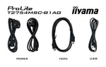 iiyama ProLite T2754MSC-B1AG computer monitor 68,6 cm (27") 1920 x 1080 Pixels Full HD LED Touchscreen Multi-gebruiker Zwart