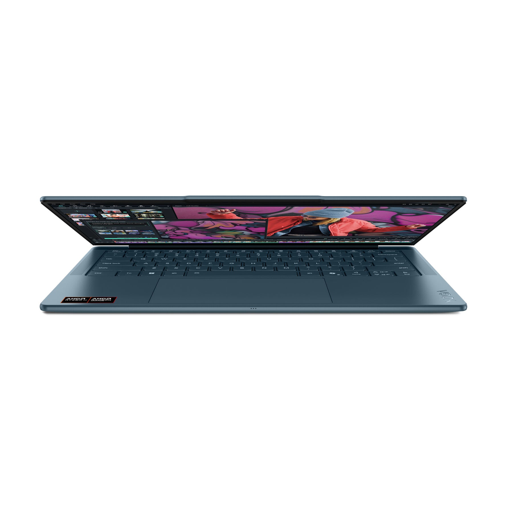 Lenovo Yoga Slim 7 14AKP10 Copilot+ PC AMD Ryzen AI 5 340 Laptop 35,6 cm (14") WUXGA 16 GB LPDDR5x-SDRAM 512 GB SSD Wi-Fi 7 (802.11be) Windows 11 Home Engels Blauwgroen